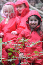 children in woods